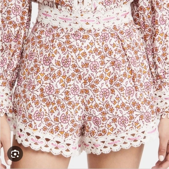 Free People Pants - Free People x Rahi Floral Lace Trim Women Shorts